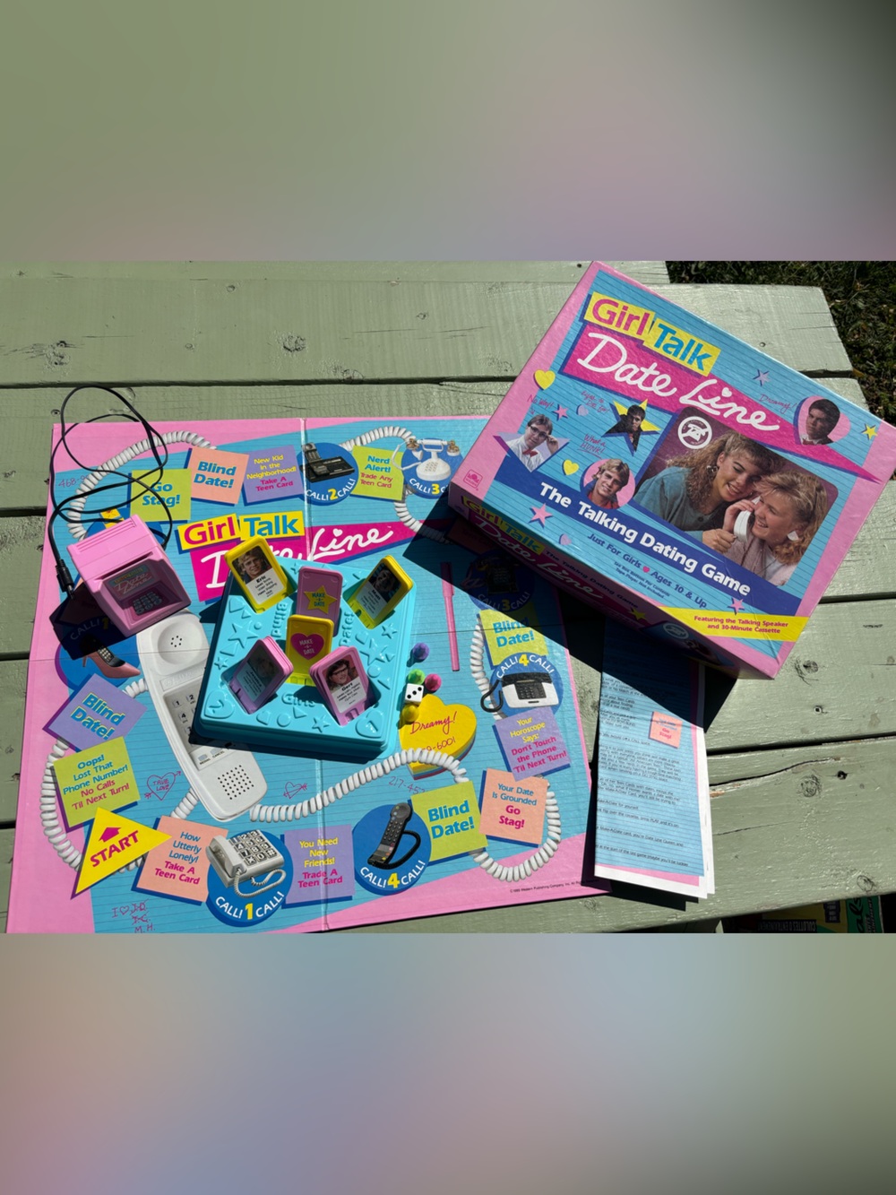 Vintage Girl Talk Date Line Board Game 80s 90s Y2K Nostalgia Golden